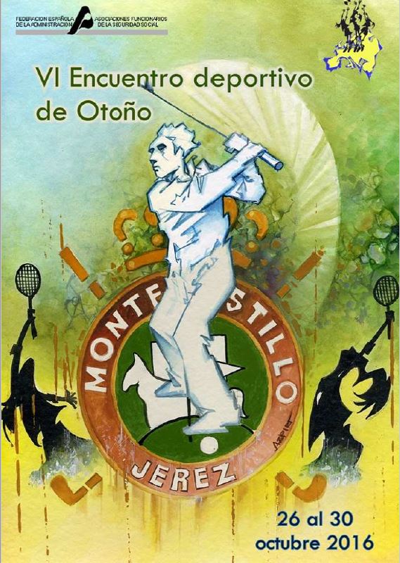 Cartel de los encuentros golf y padel de Montecastillo 2016