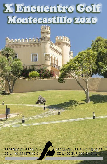 Cartel de los encuentros golf y padel de Montecastillo 2020